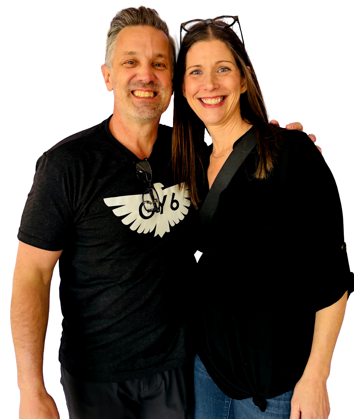 Andy Jenkins (in the GY6 shirt) with Beth Jenkins
